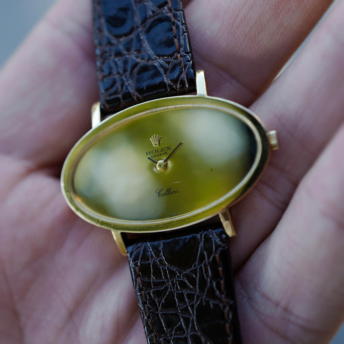 Rolex Yellow Gold Cellini Oval Watch