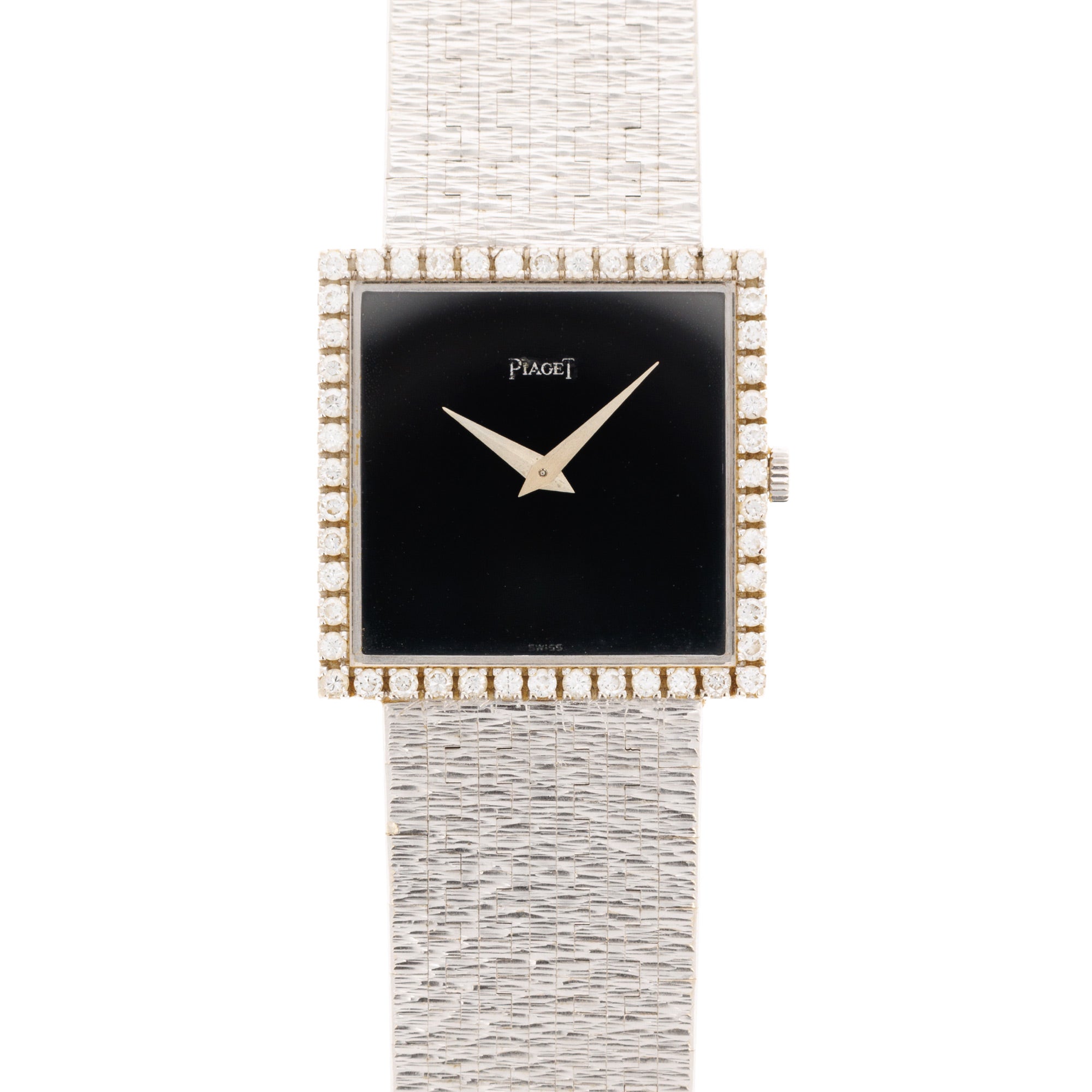 Piaget White Gold Onyx Diamond Watch Ref. 9126A6