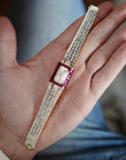 Piaget - Piaget Yellow Gold Baguette Diamond & Ruby Cover Watch - The Keystone Watches