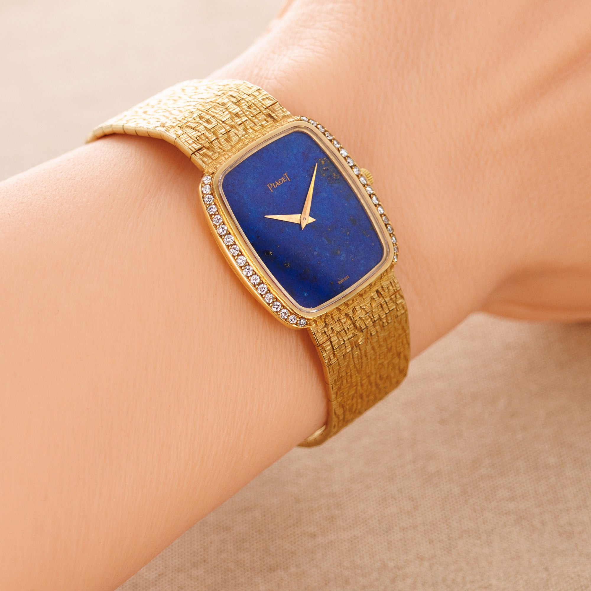 Piaget Yellow Gold and Lapis Watch