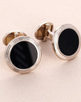 Patek Philippe - Patek Philippe White Gold and Black Enamel Cufflinks (Objet) - The Keystone Watches