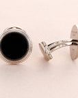 Patek Philippe - Patek Philippe White Gold and Black Enamel Cufflinks (Objet) - The Keystone Watches