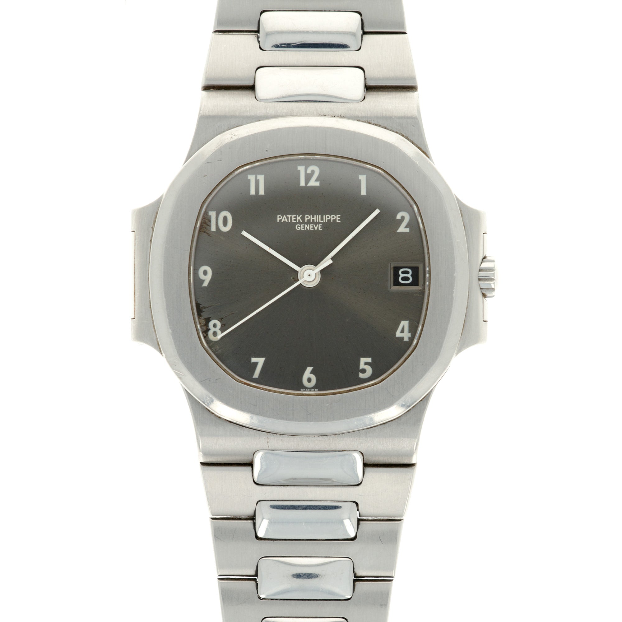 Patek Philippe Steel Nautilus Ref. 3800 with Rare Arabic Numeral Dial and Original Warranty