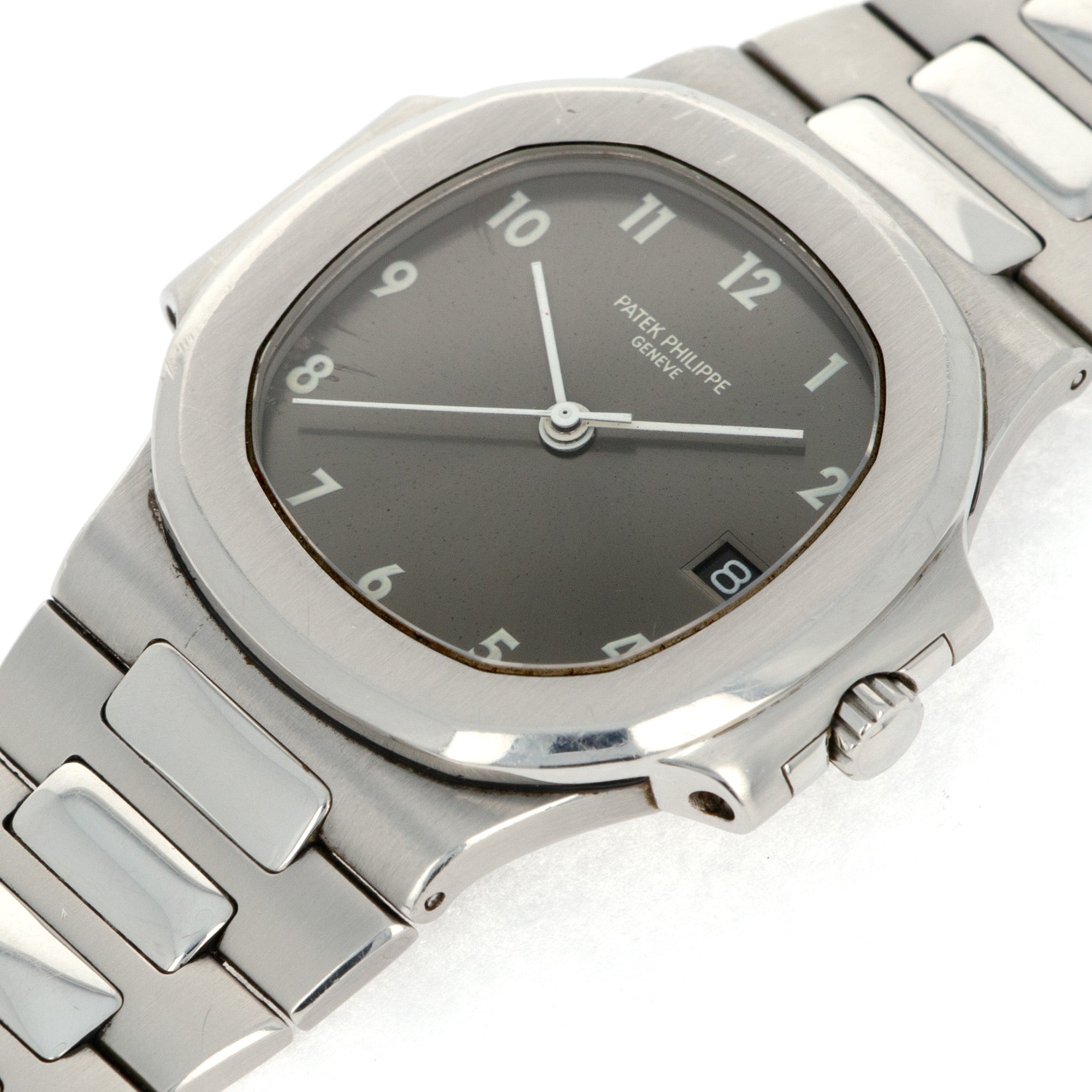 Patek Philippe Steel Nautilus Ref. 3800 with Rare Arabic Numeral Dial and Original Warranty