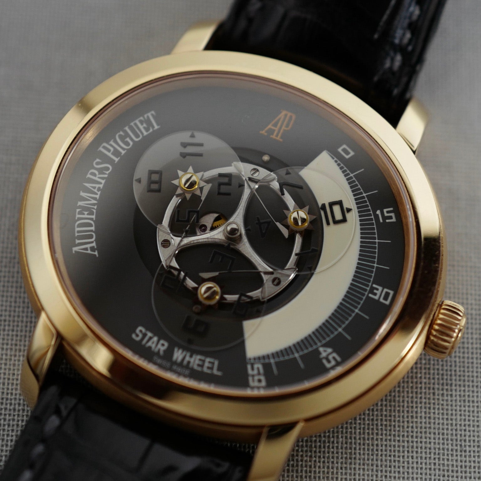 Audemars Piguet Rose Gold Star Wheel Millenary Watch Ref. 25898