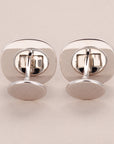 Patek Philippe White Gold Ellipse Cufflinks Ref. 3748 with Diamonds (Objet)