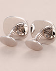 Patek Philippe White Gold Ellipse Cufflinks Ref. 3748 with Diamonds (Objet)