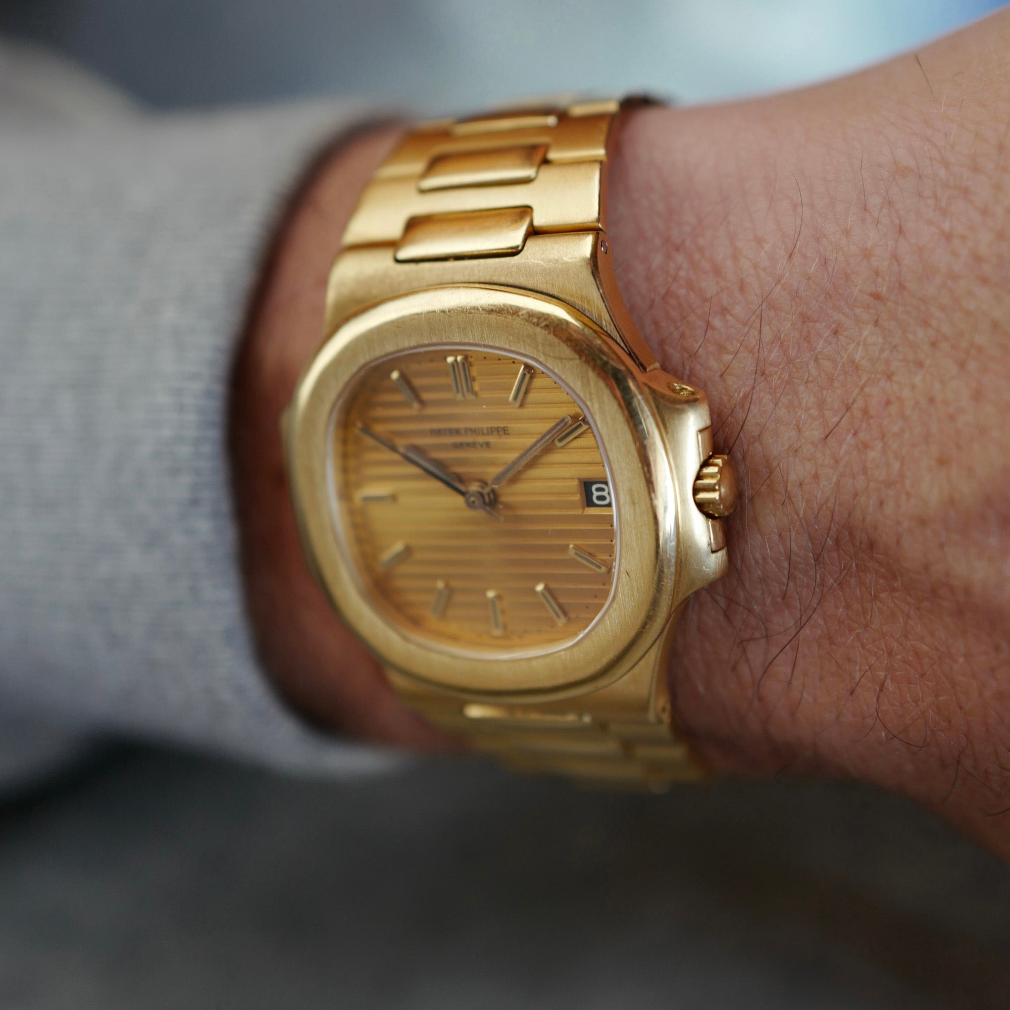 Patek Philippe Yellow Gold Nautilus Watch Ref. 3800