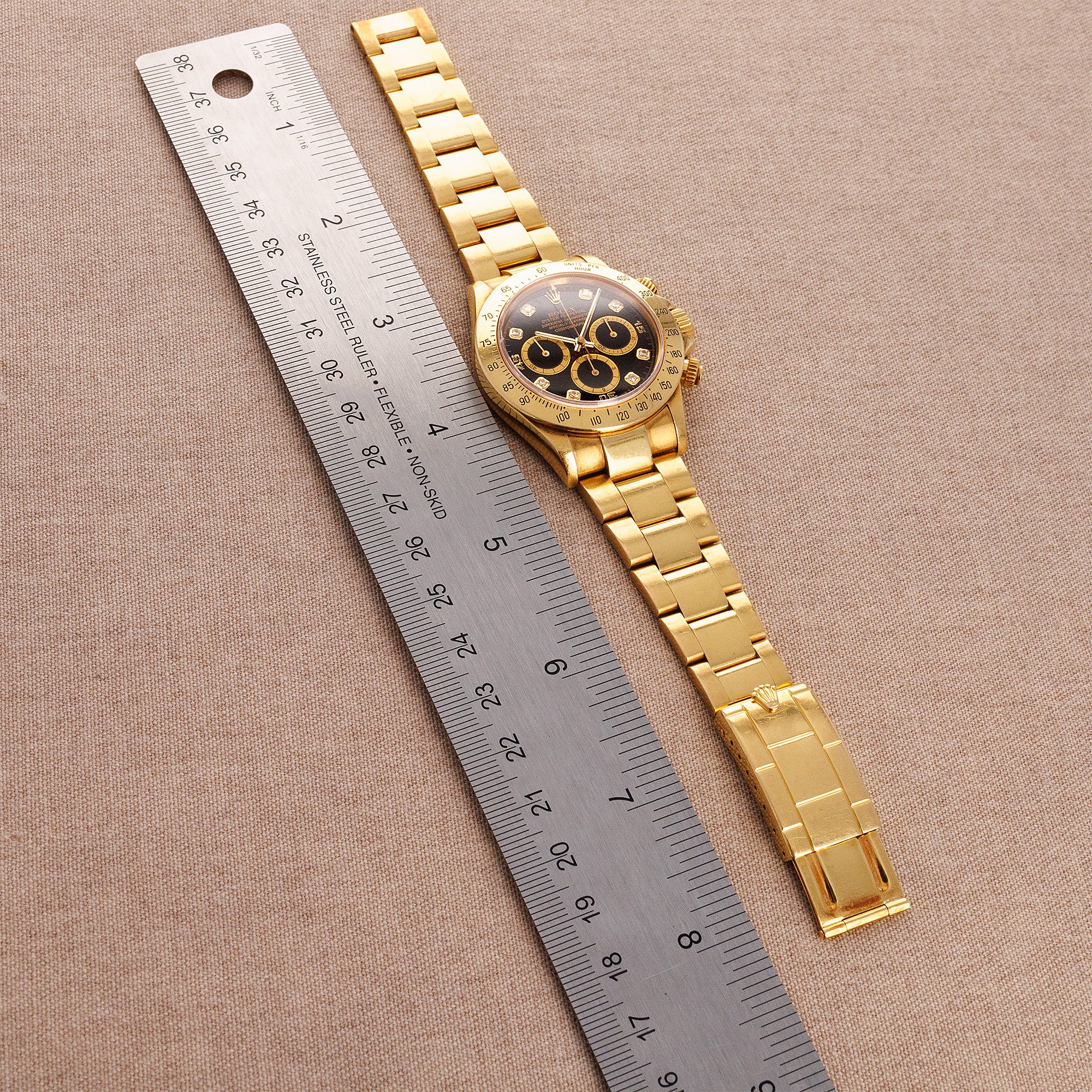 Rolex Yellow Gold Daytona Zenith Watch Ref. 16528 with Inverted Six Dial