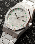 Audemars Piguet White Gold Royal Oak Ref. 15054 with Diamond and Emerald Dial