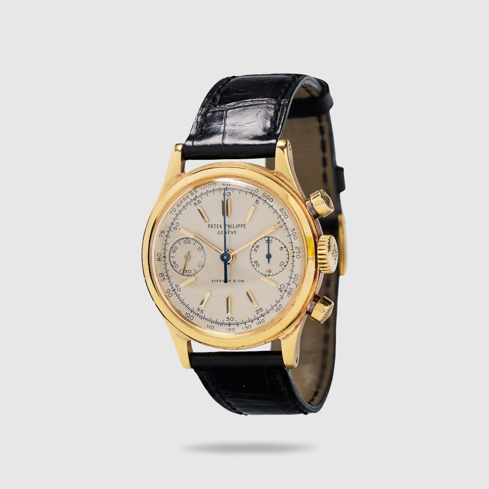 Patek Philippe Yellow Gold Chronograph Tasti Tondi Watch Ref. 1463, Retailed by Tiffany & Co.