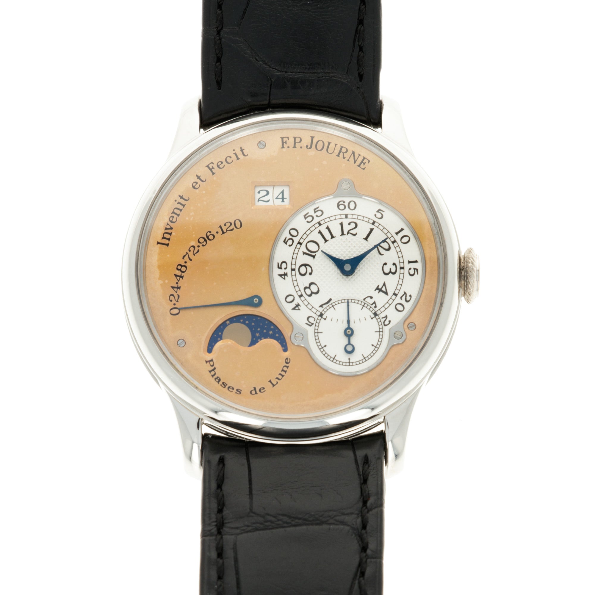 F.P. Journe Platinum Octa Lune Watch with Salmon Dial