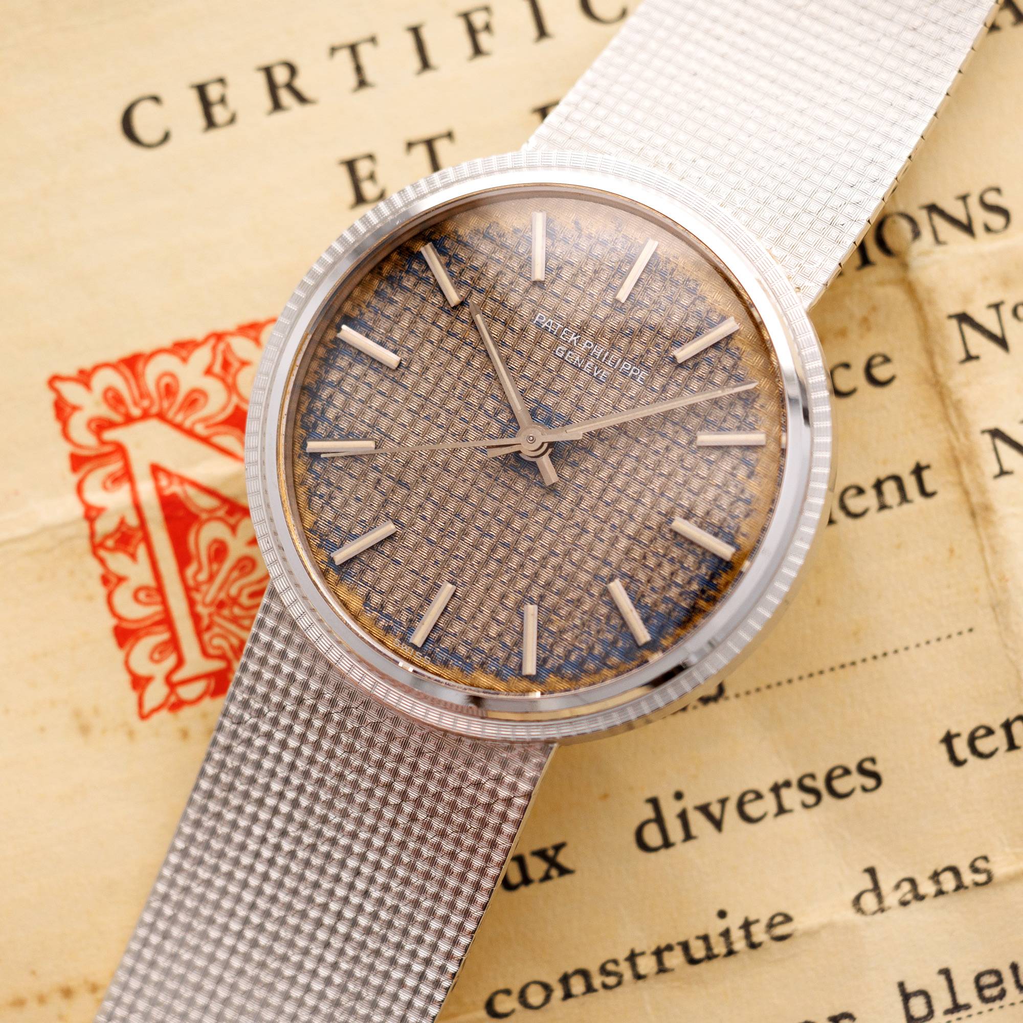 Patek Philippe - Patek Philippe White Gold Backwind Calatrava Ref. 3563 with Original Warranty - The Keystone Watches