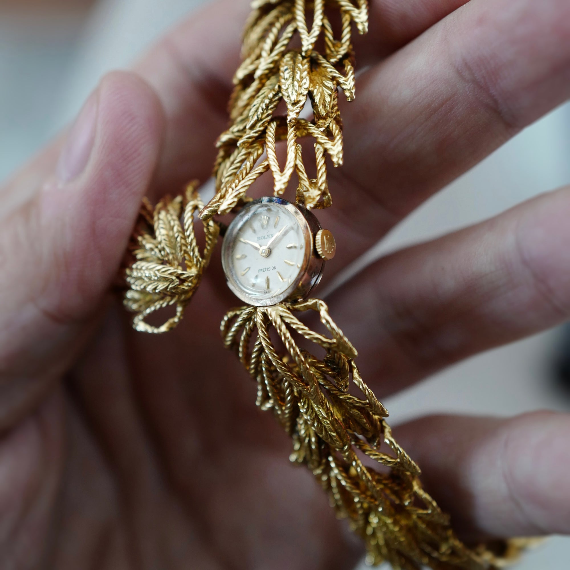 Rolex Yellow Gold Precision Cover Watch