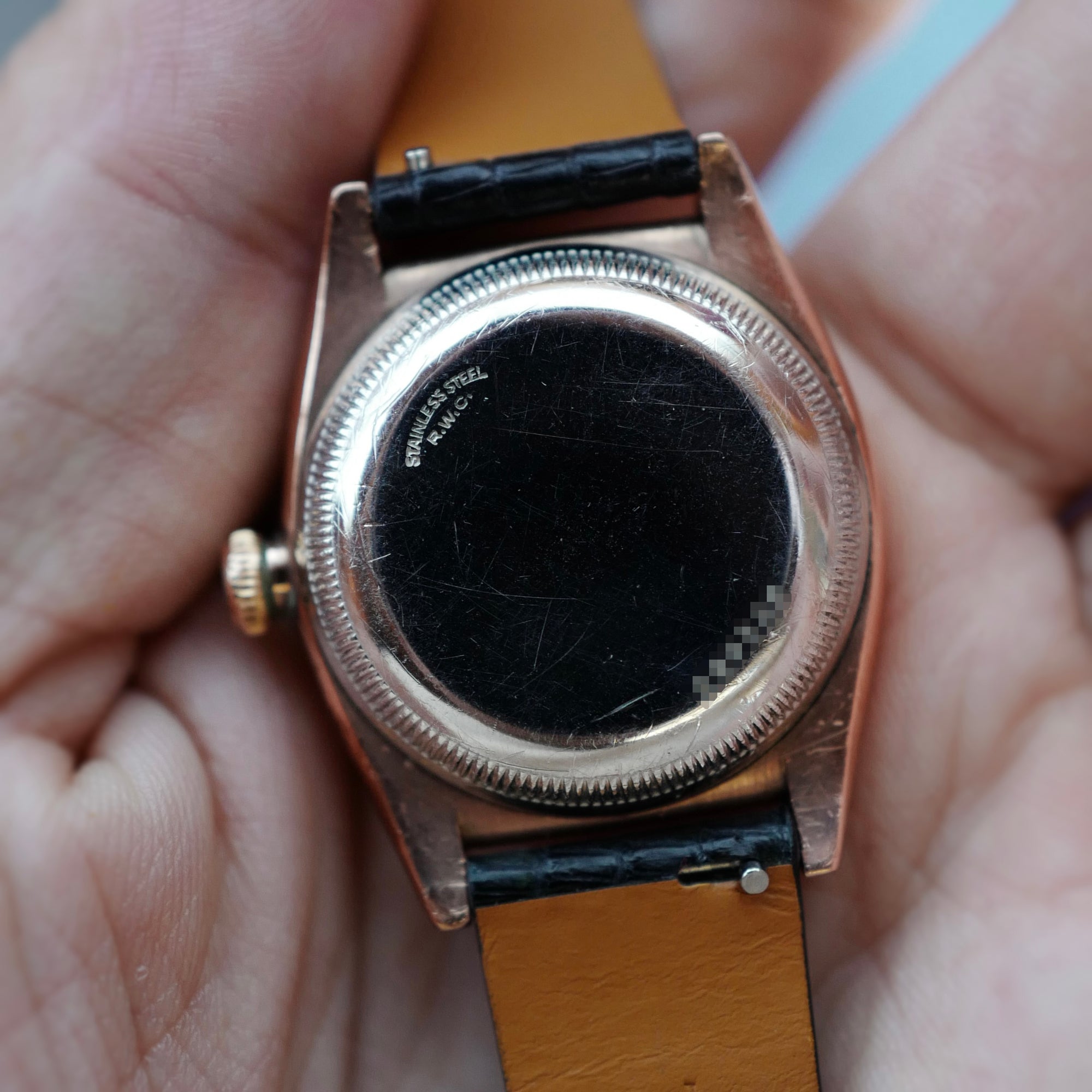 Rolex - Rolex Rose Gold and Steel Back Bubbleback Watch - The Keystone Watches