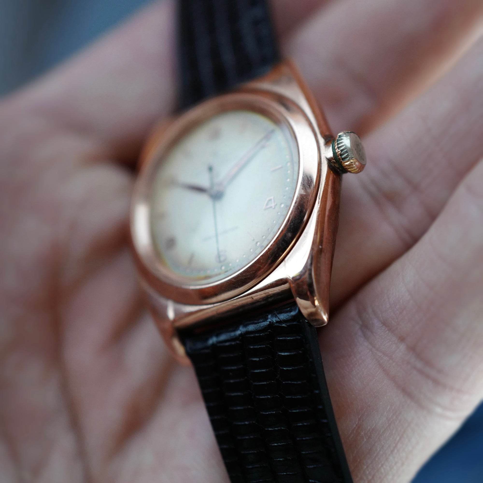 Rolex - Rolex Rose Gold and Steel Back Bubbleback Watch - The Keystone Watches