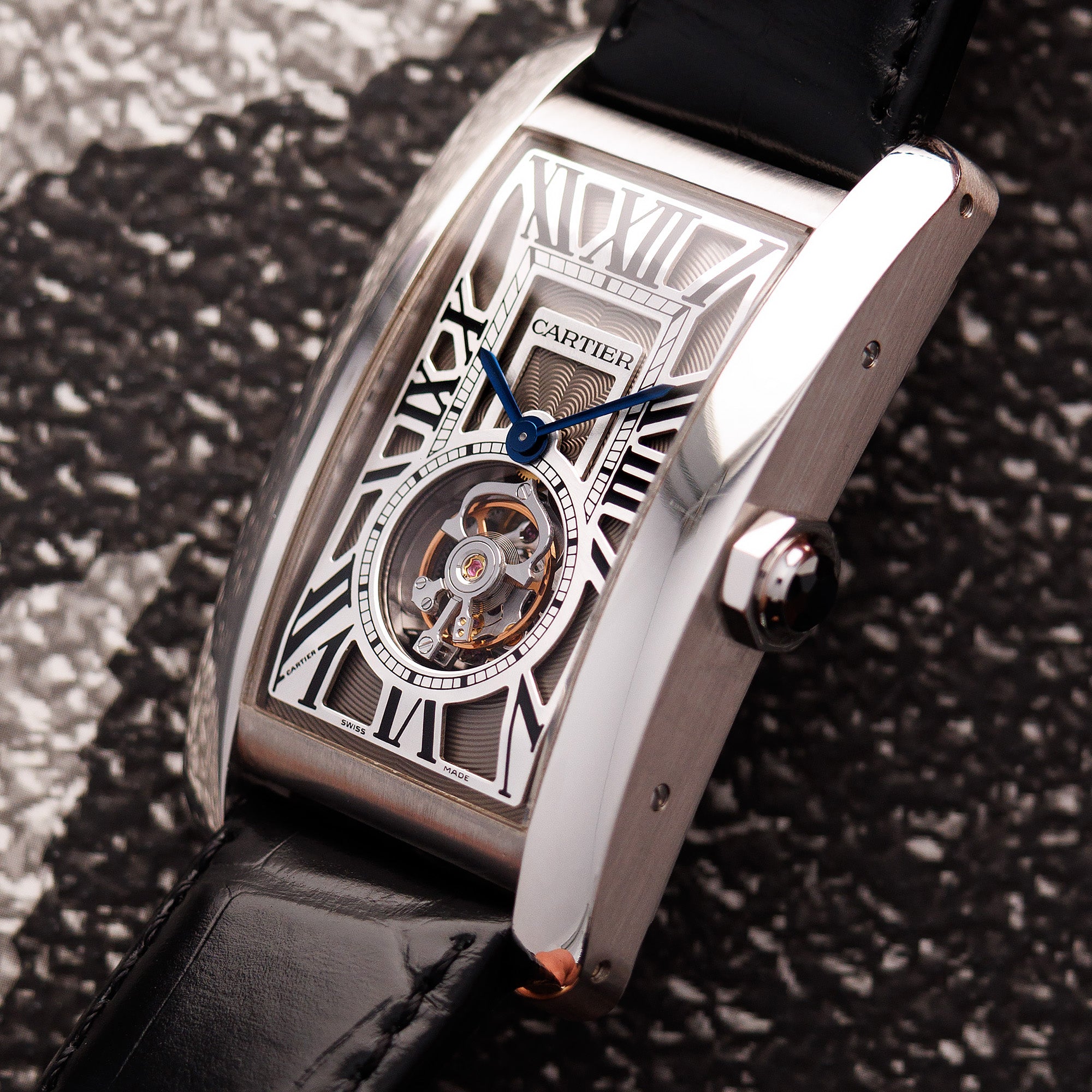 Cartier - Cartier White Gold Tank Americaine Tourbillon Watch Ref. 3199 - The Keystone Watches