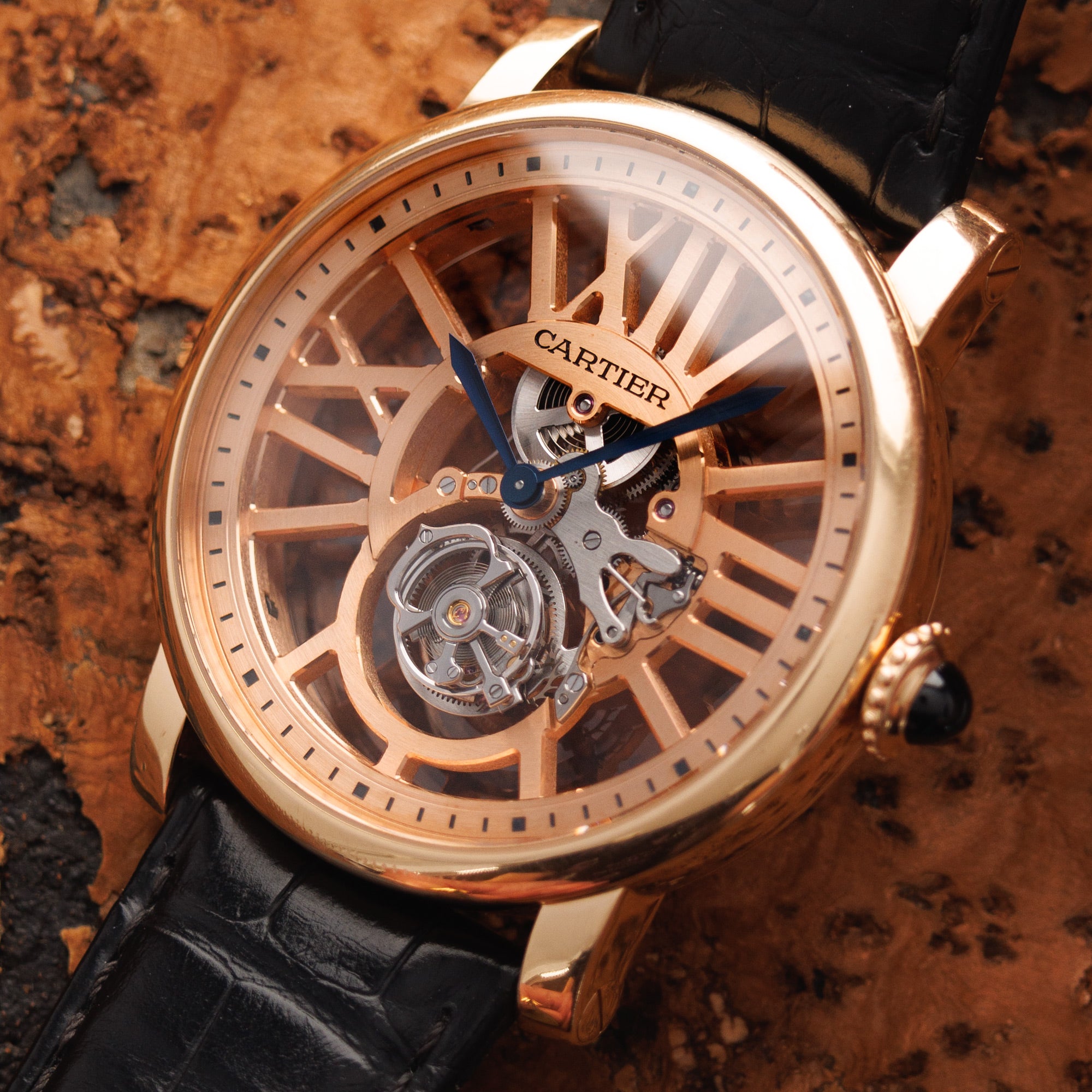 Cartier Rose Gold Flying Tourbillon Watch Ref W1580046