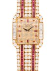 Patek Philippe Yellow Gold Diamond & Ruby Watch Ref. 3968