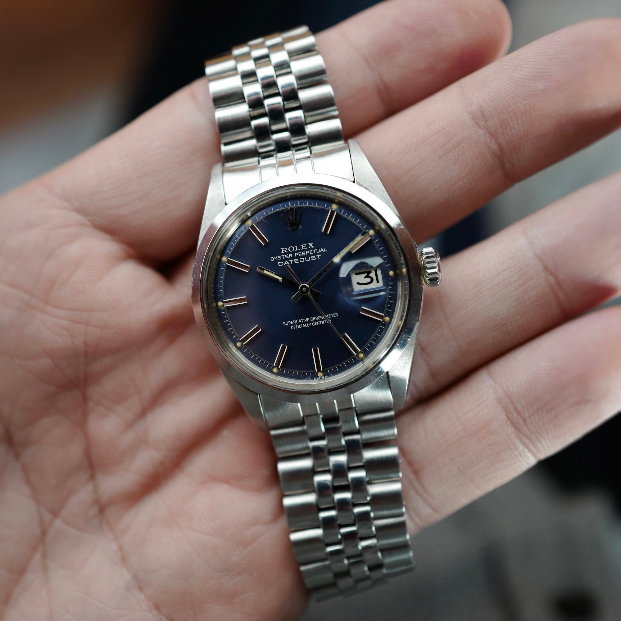 Rolex Datejust Ref. 1600 with Blue Dial