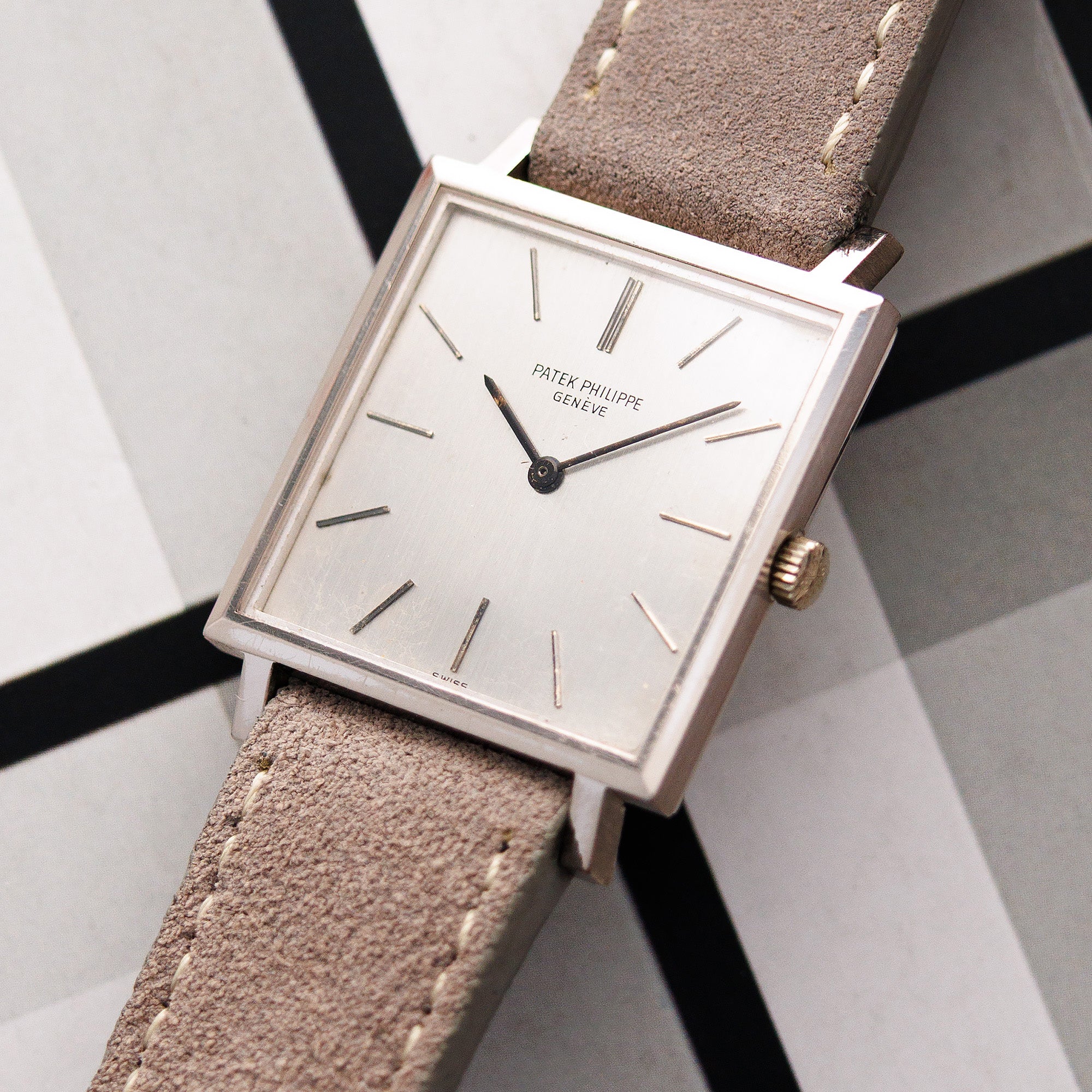 Patek Philippe White Gold Square Watch Ref. 3430