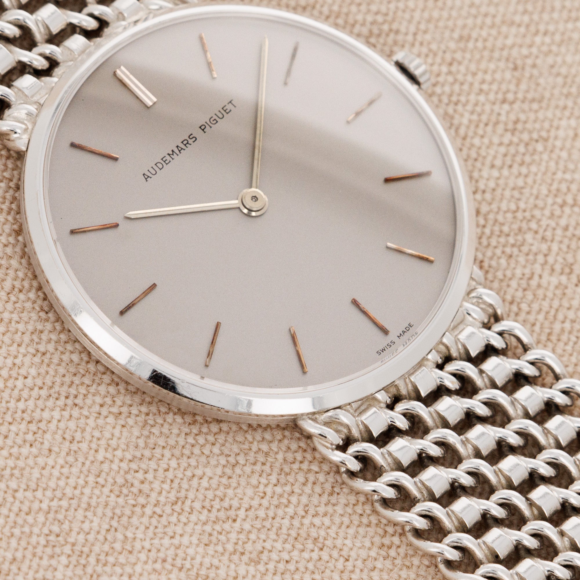 Audemars Piguet - Audemars Piguet White Gold Link Bracelet Watch - The Keystone Watches