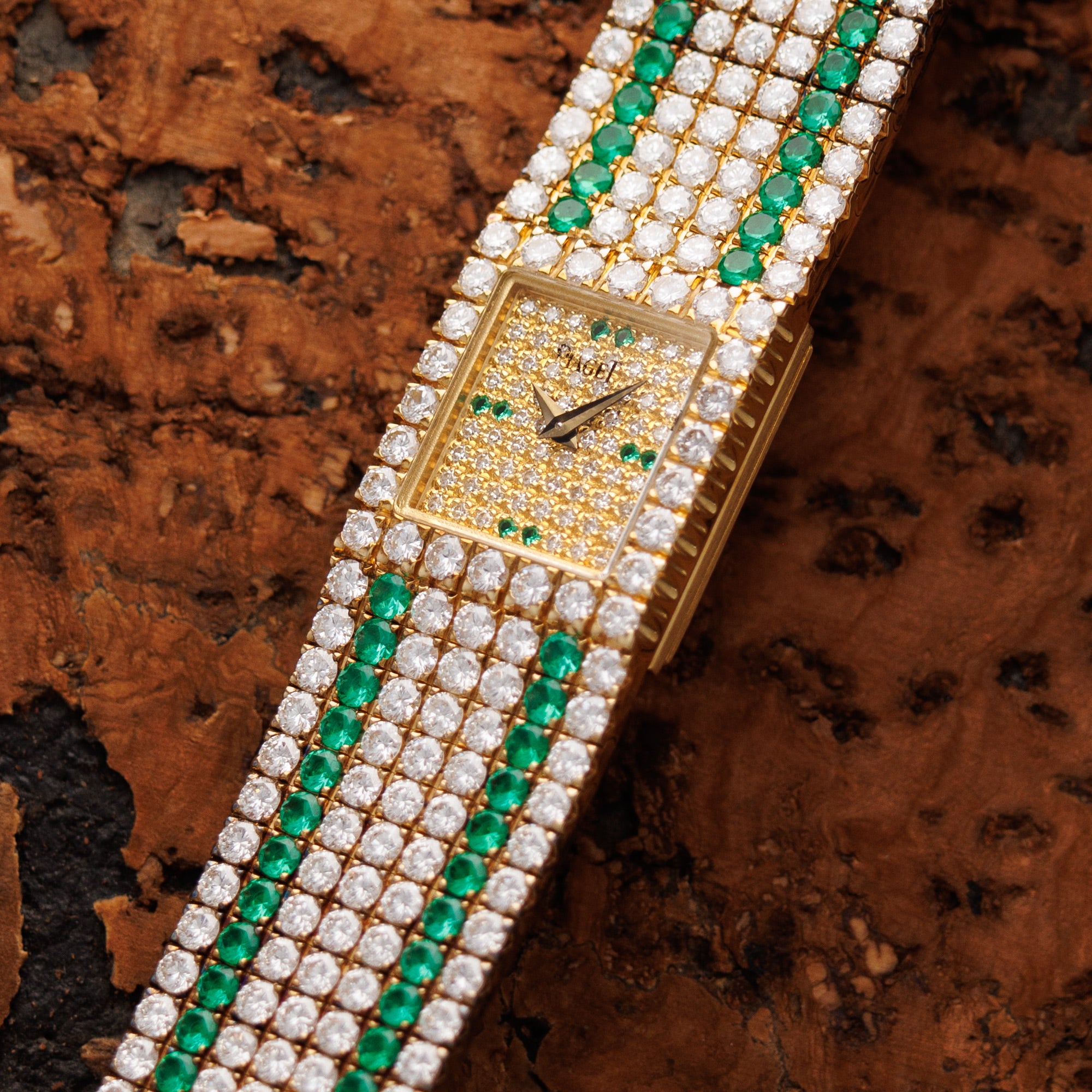 Piaget - Piaget Yellow Gold, Diamond and Emerald Watch Ref. 15301 - The Keystone Watches