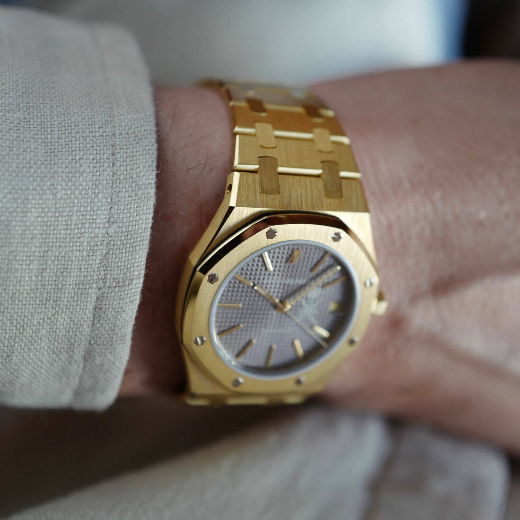 Audemars Piguet Yellow Gold Royal Oak Watch Ref. 4100 with Khanjar Emblem of Oman