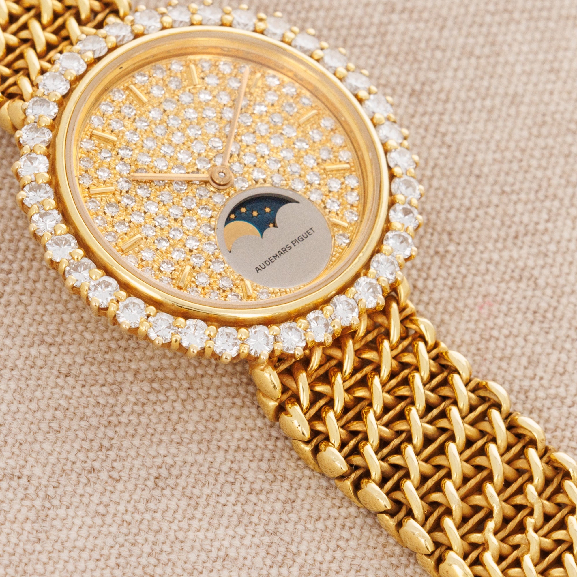 Audemars Piguet - Audemars Piguet Yellow Gold Diamond Moonphase Watch - The Keystone Watches