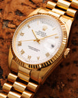 Rolex Yellow Gold Day-Date Ref. 18238 with White Roman Dial