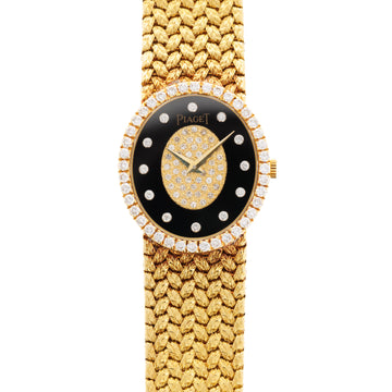 Piaget Yellow Gold, Onyx and Diamond Watch Ref. 9826