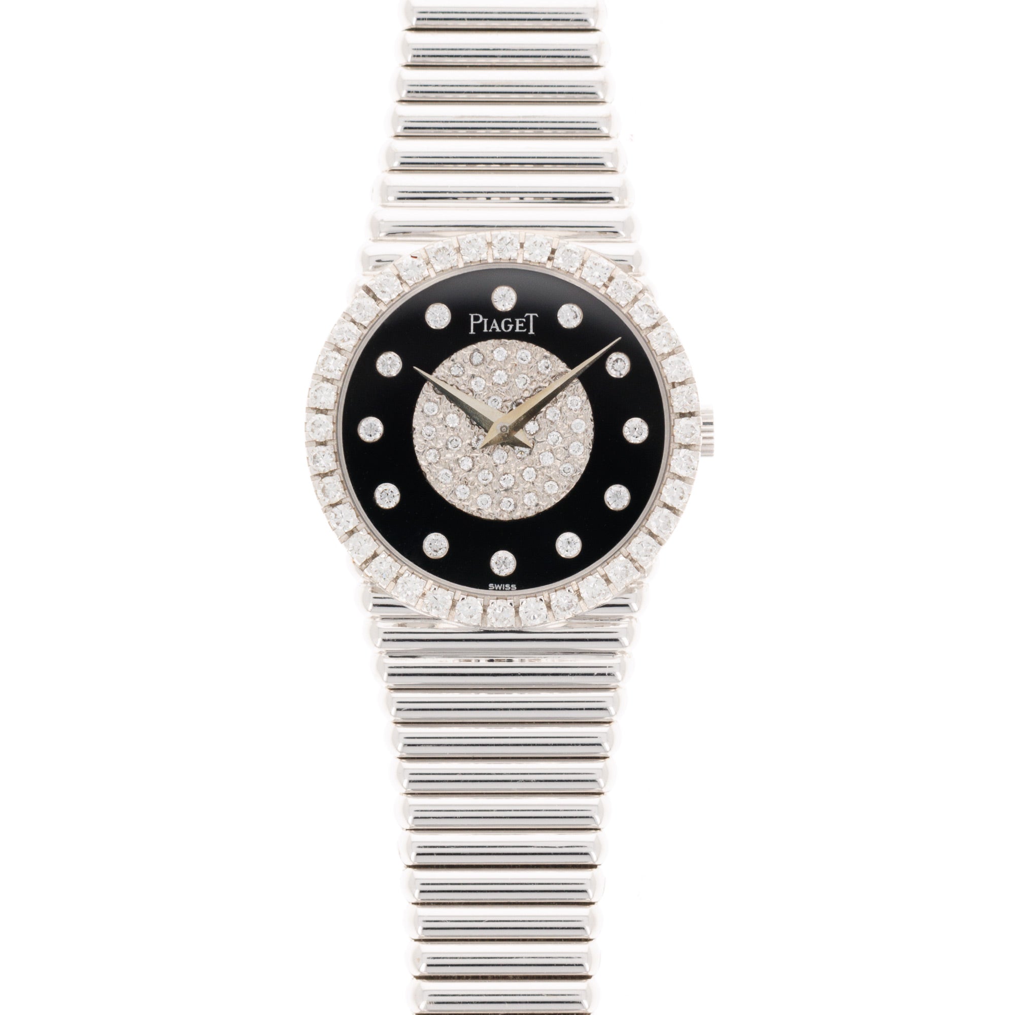 Piaget White Gold, Onyx and Diamond Watch Ref. 9706510