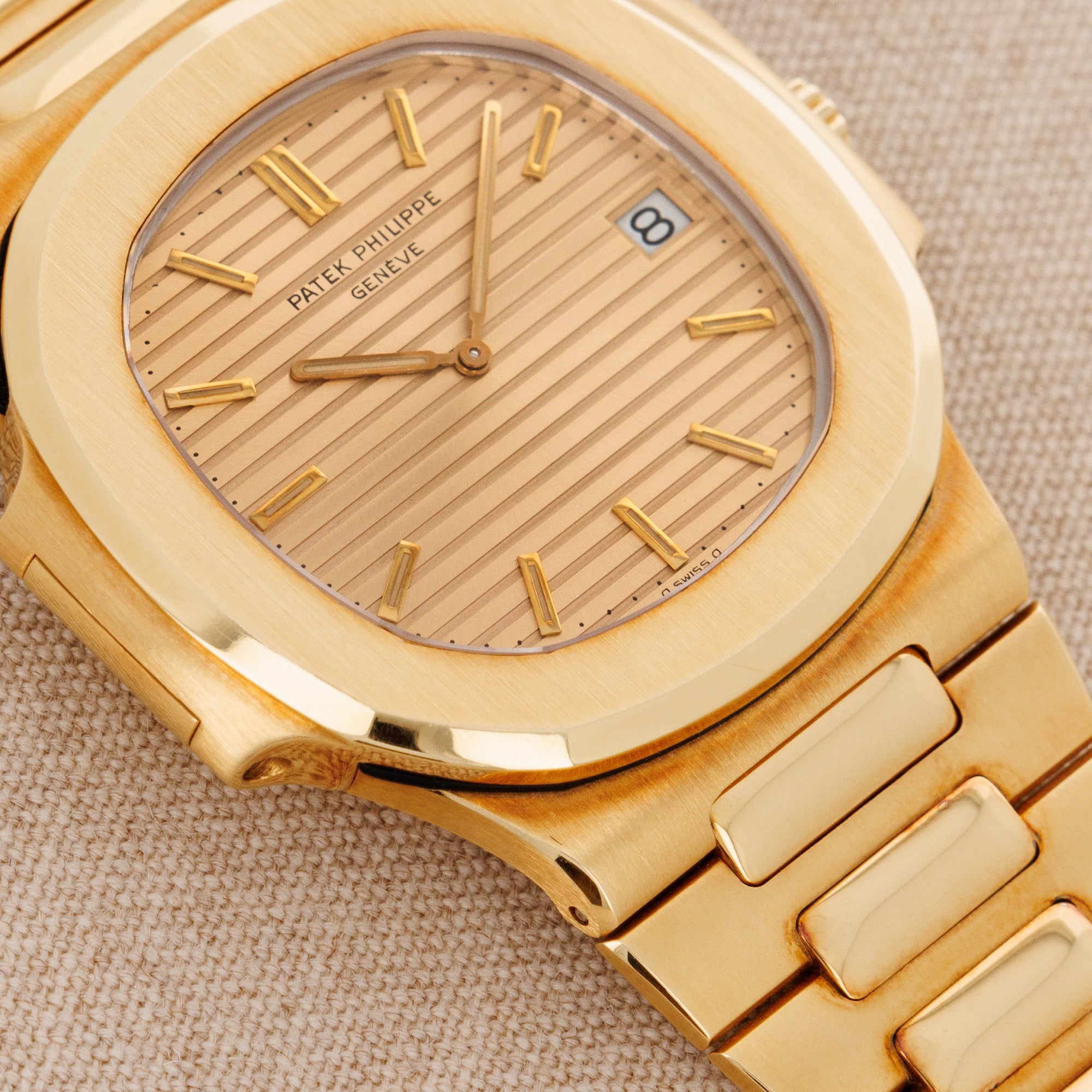 Patek Philippe - Patek Philippe Yellow Gold Nautilus Jumbo Watch Ref. 3700 in New Old Stock Condition - The Keystone Watches