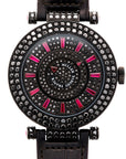 Franck Muller - Franck Muller White Gold Double Mystery with Black Diamonds and Sapphires - The Keystone Watches