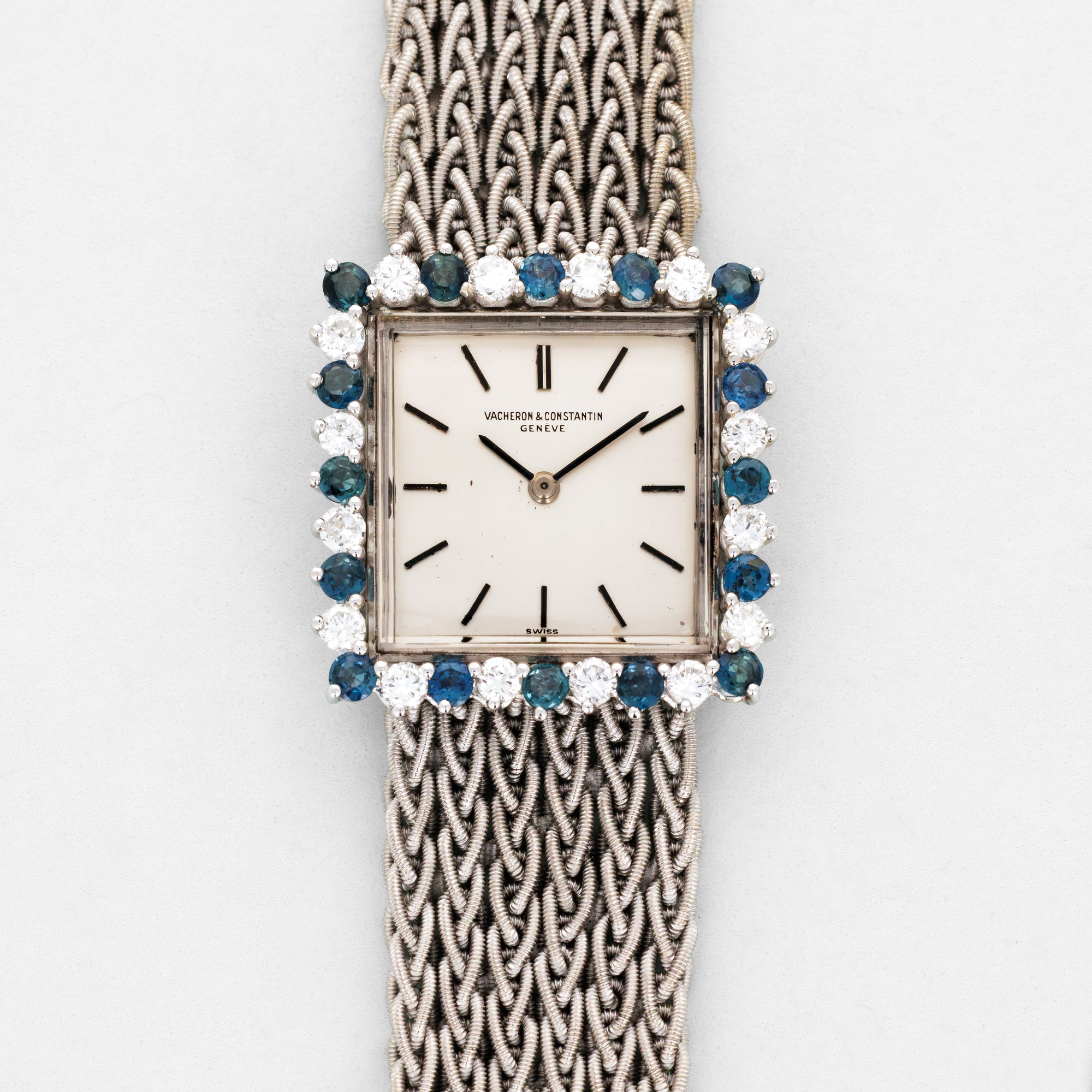 Vacheron Constantin White Gold Diamond and Sapphire Watch