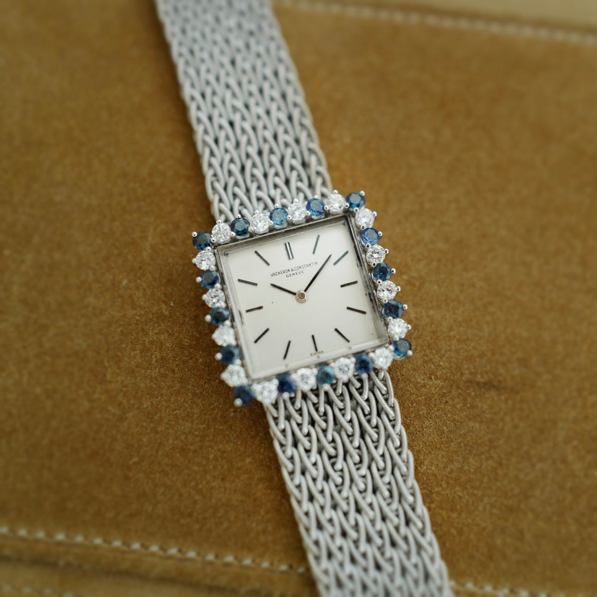 Vacheron Constantin White Gold Diamond and Sapphire Watch