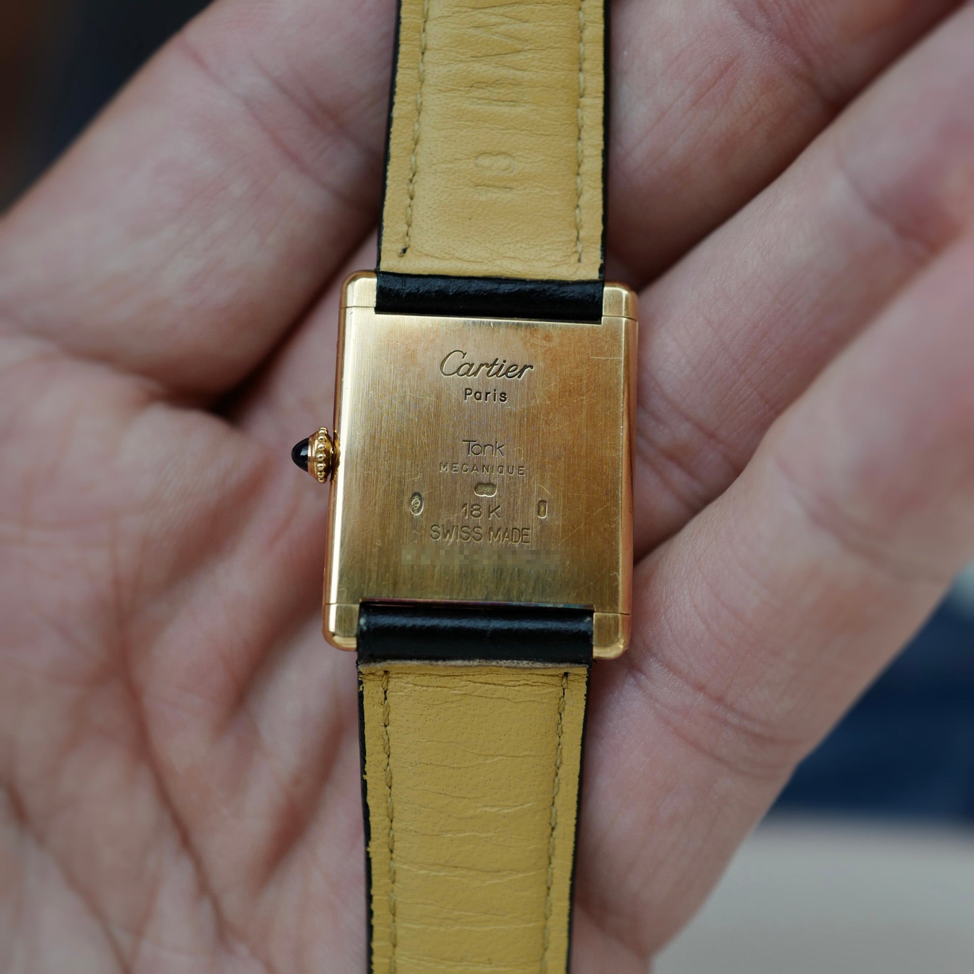 Cartier Yellow Gold Tank Mecanique Ref. 96065