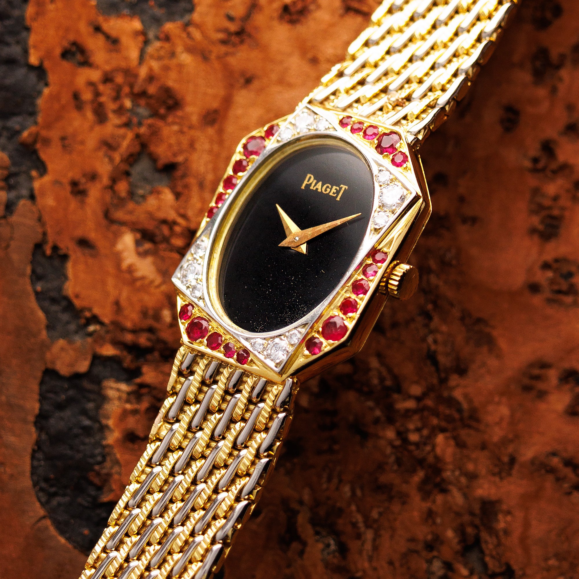 Piaget Yellow Gold Diamond and Ruby Watch