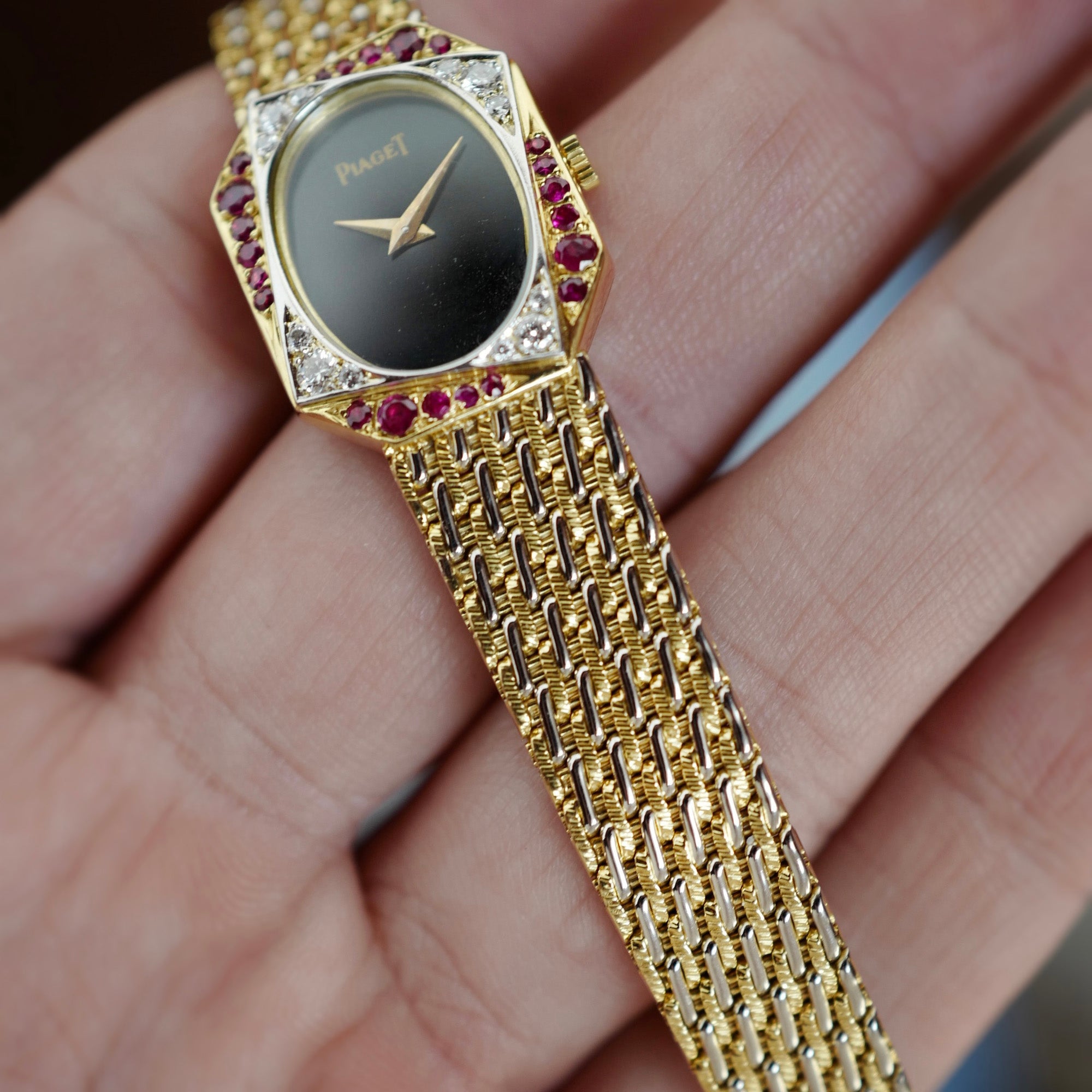 Piaget Yellow Gold Diamond and Ruby Watch