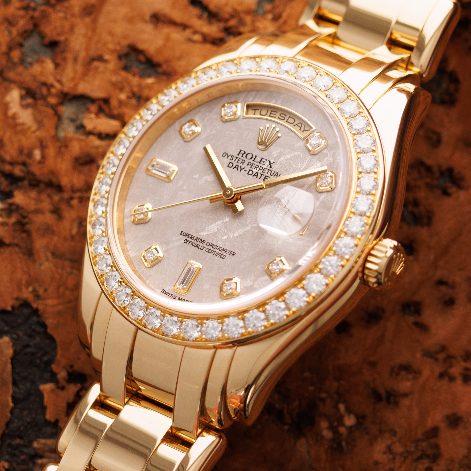 Rolex - Rolex Yellow Gold Masterpiece Ref. 18948 with Meteorite Dial - The Keystone Watches