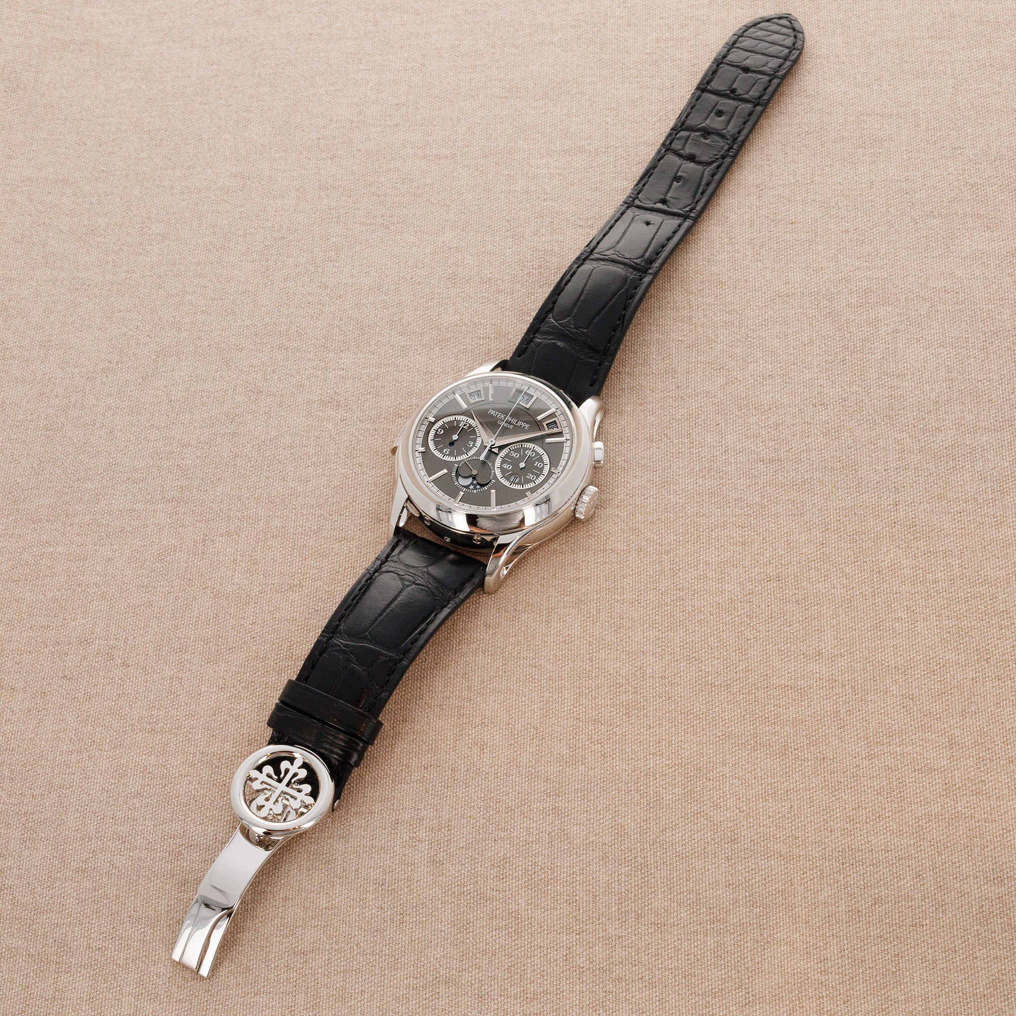 Patek Philippe - Patek Philippe Platinum Perpetual Calendar Minute Repeater Chronograph Ref. 5208 - The Keystone Watches