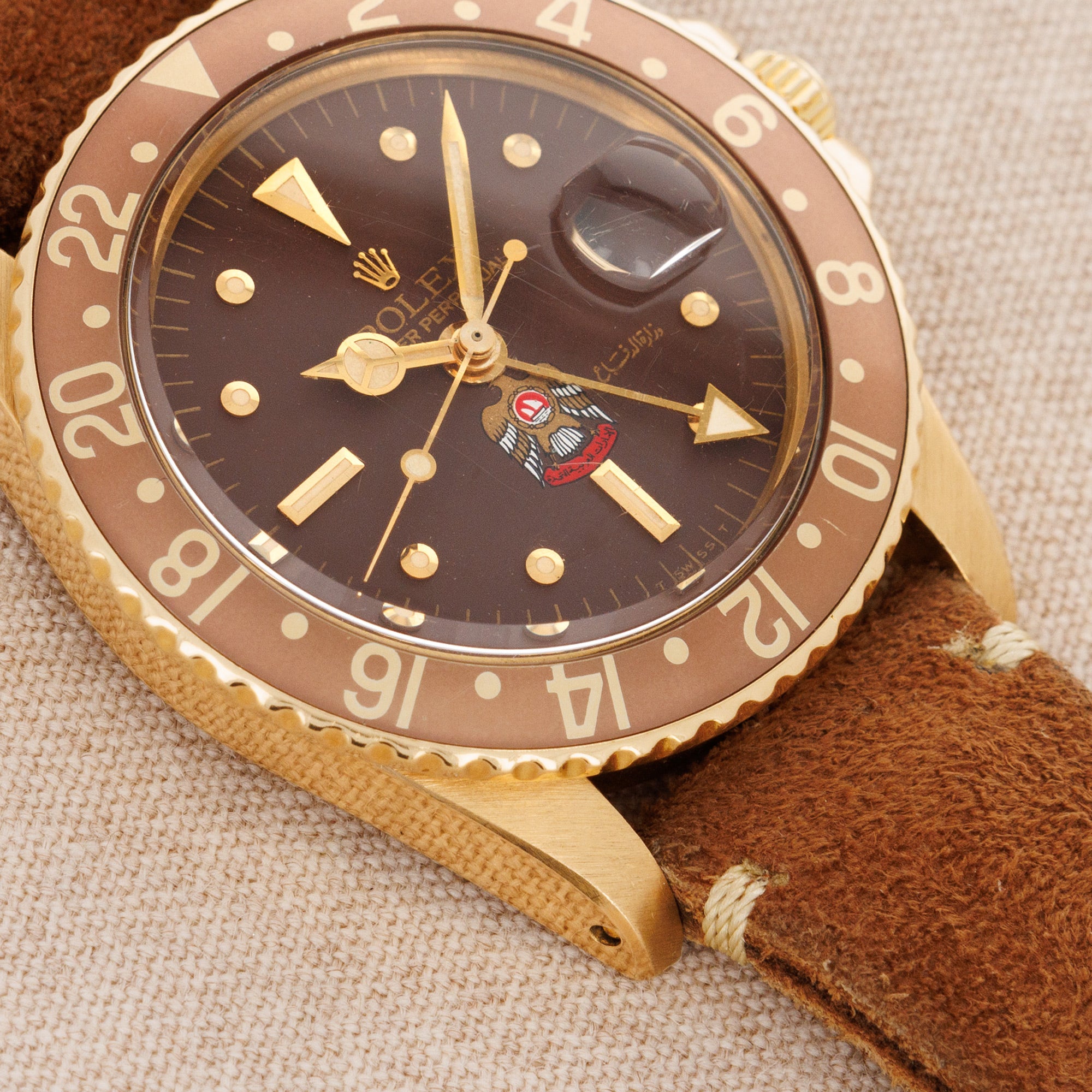 Rolex Yellow Gold GMT-Master Ref. 1675 with UAE Emblem