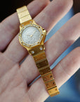 Cartier - Cartier Yellow Gold Santos Round with Pave Diamond Dial - The Keystone Watches