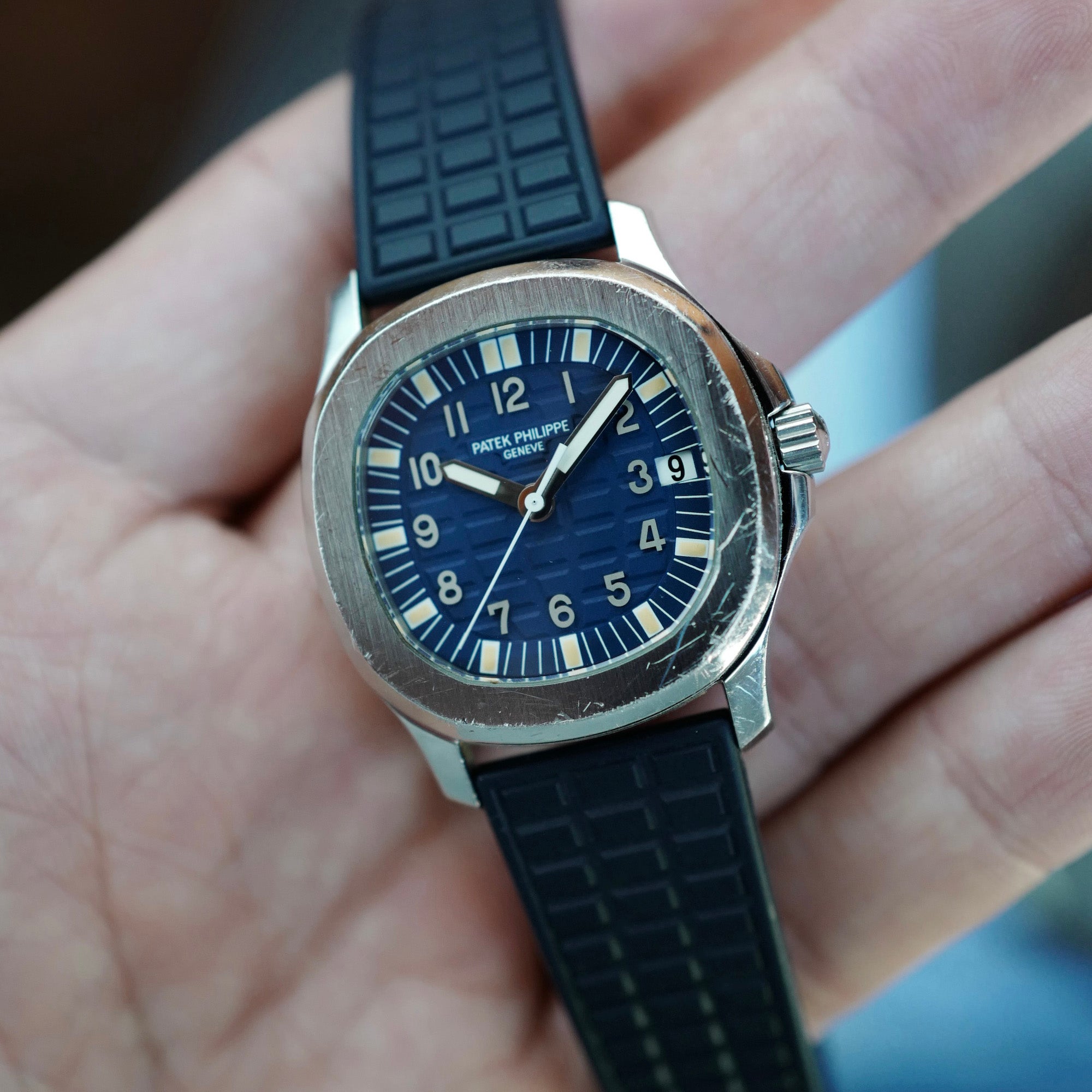 Patek Philippe Steel Aquanaut Ref. 5066 with Rare Japan Edition Blue Dial