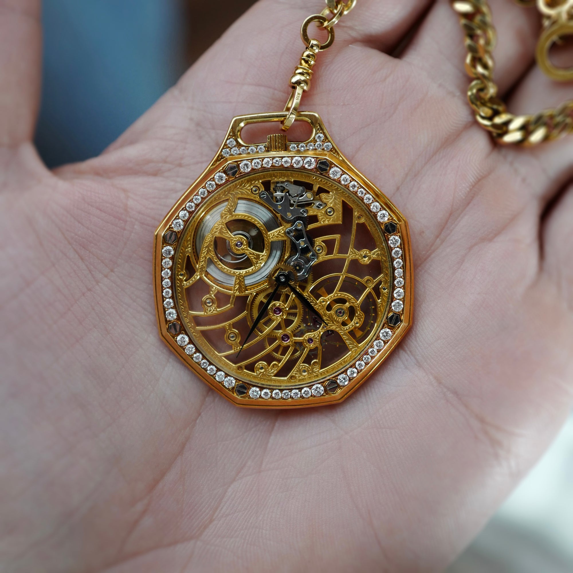 Audemars Piguet Skeletonized Royal Oak Necklace Pocket Watch