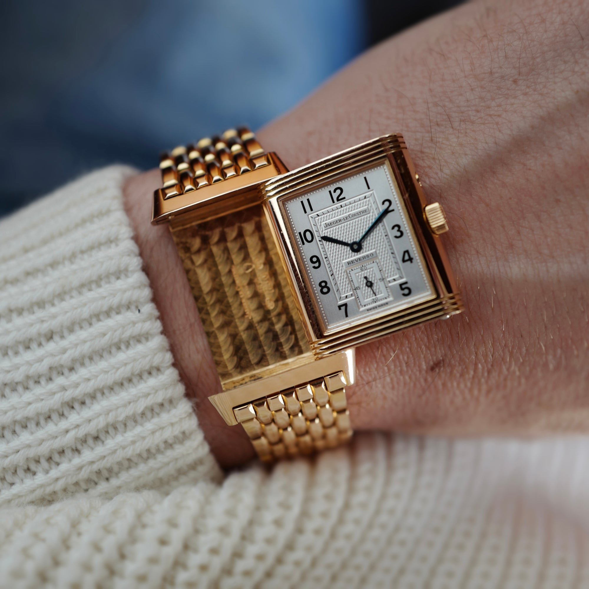 Jaeger Lecoultre Rose Gold Reverso Day Night Duoface Ref. 270.2.54