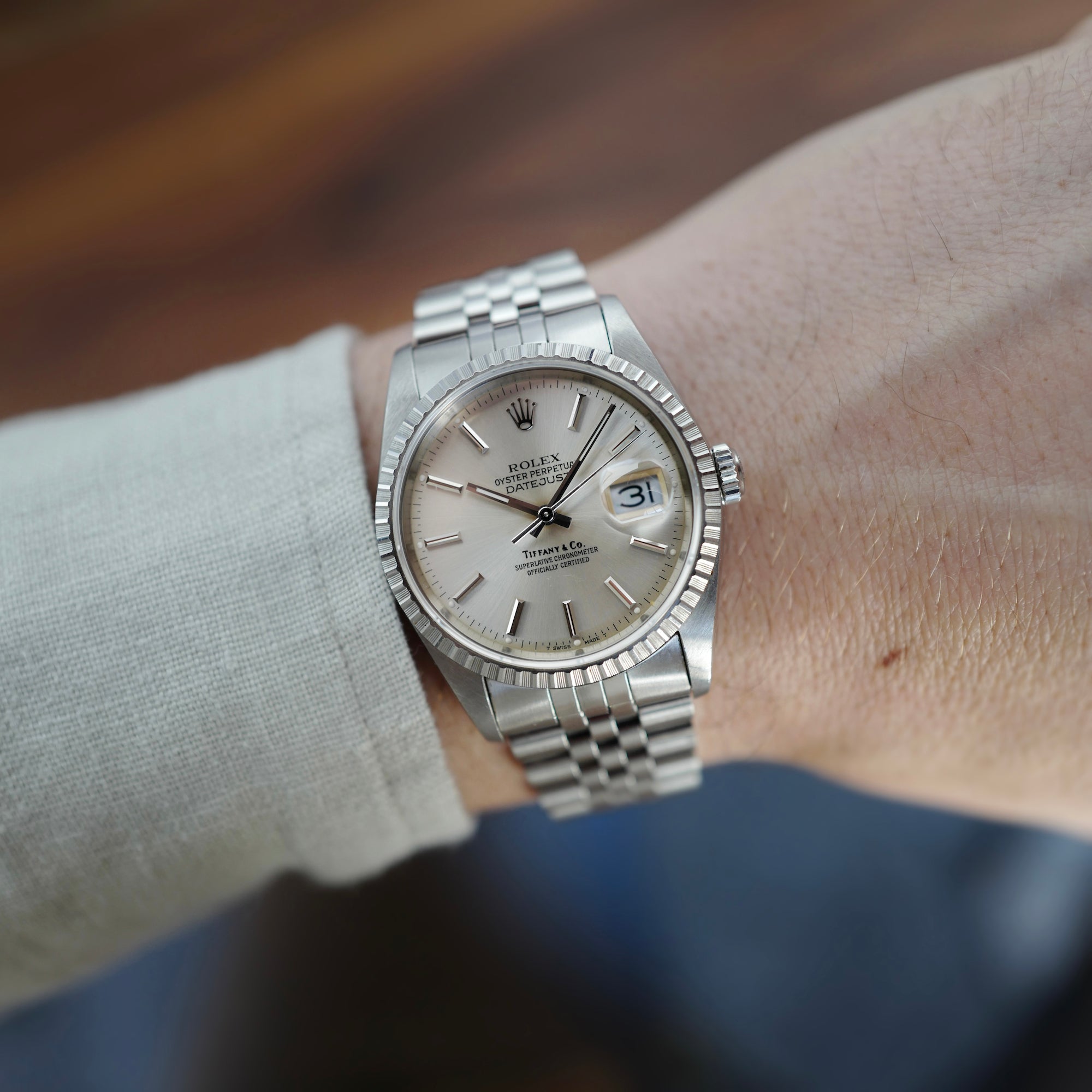 Rolex Steel Datejust Ref. 16220 Retailed by Tiffany &amp; Co. (NEW ARRIVAL)