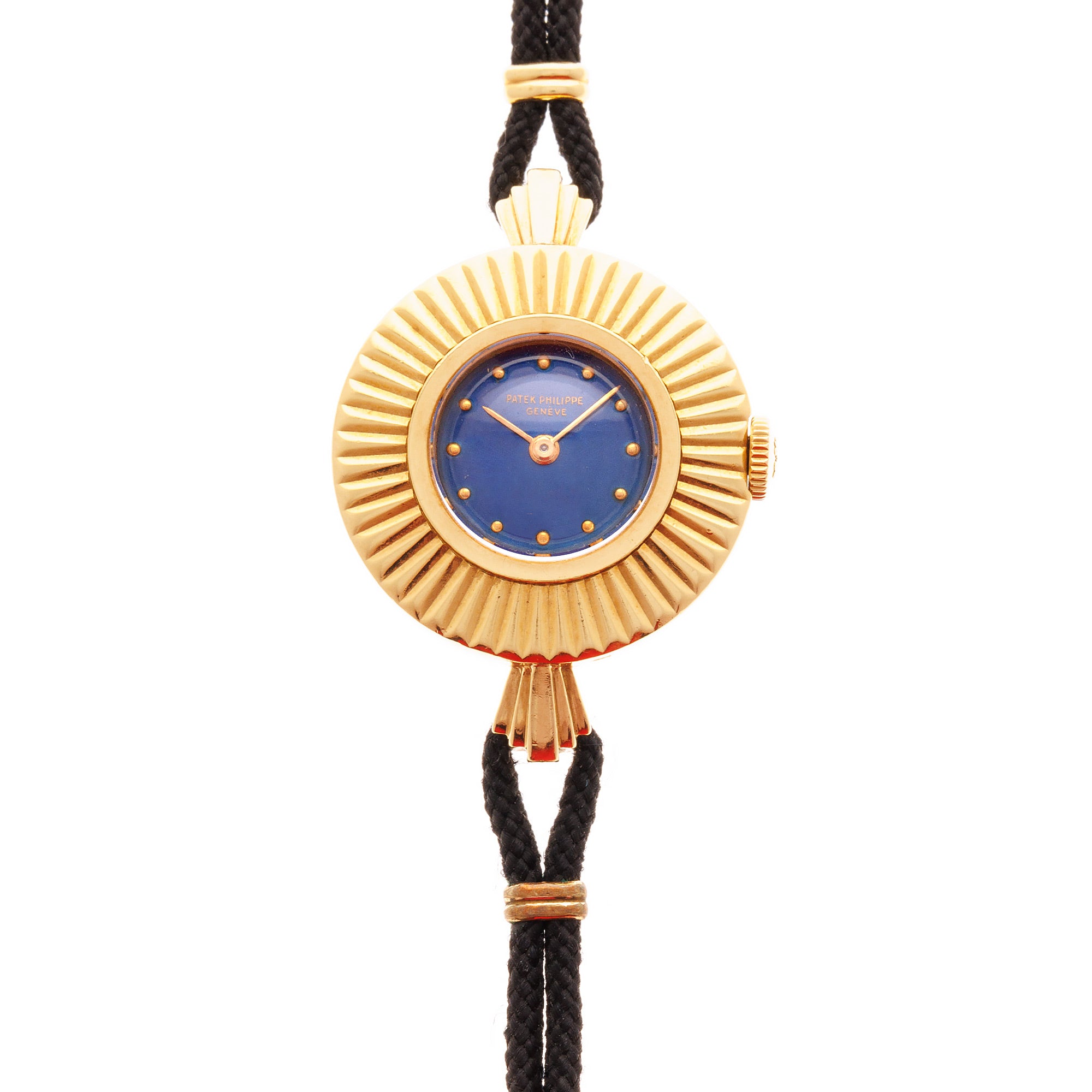 Patek Philippe - Patek Philippe Yellow Gold Blue Enamel Cocktail Watch Ref. 3247 - The Keystone Watches