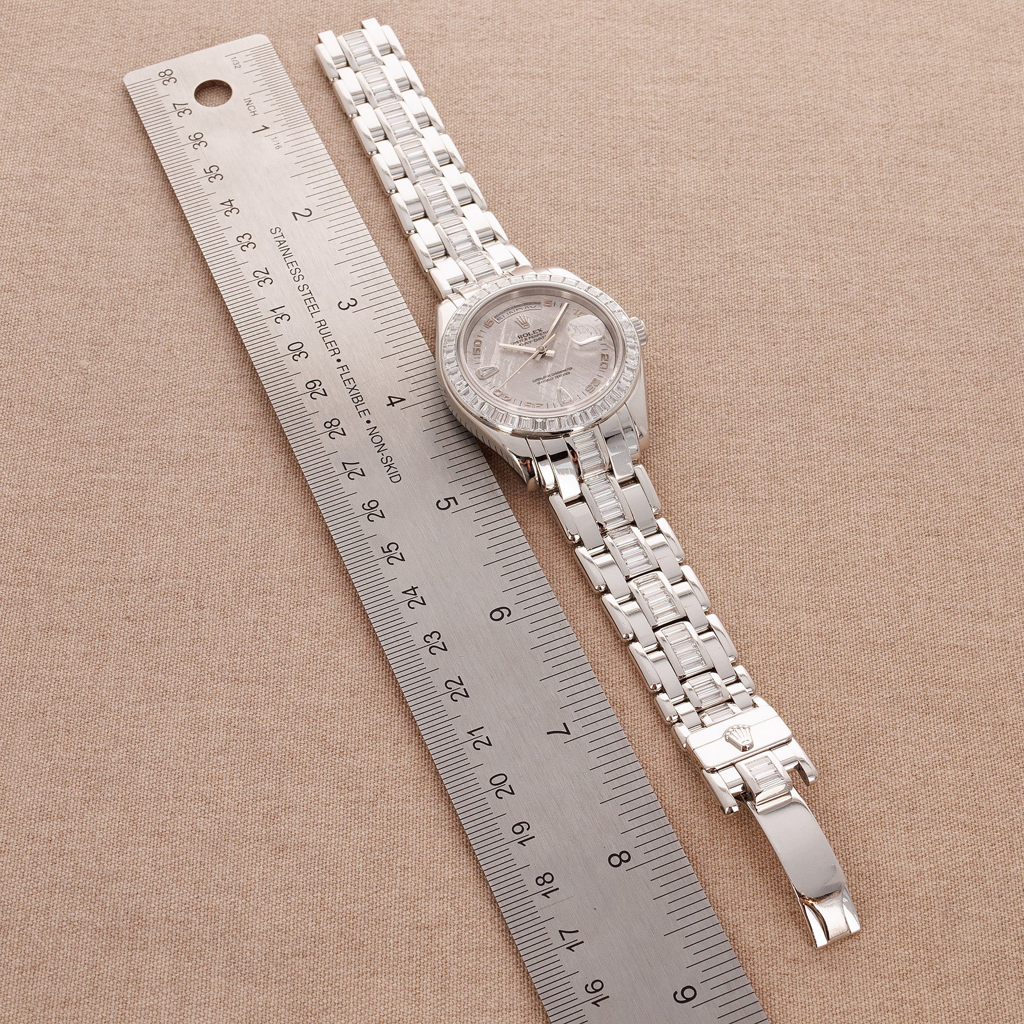 Rolex - Rolex Platinum Day-Date Masterpiece Ref. 18956 with Meteorite Dial - The Keystone Watches