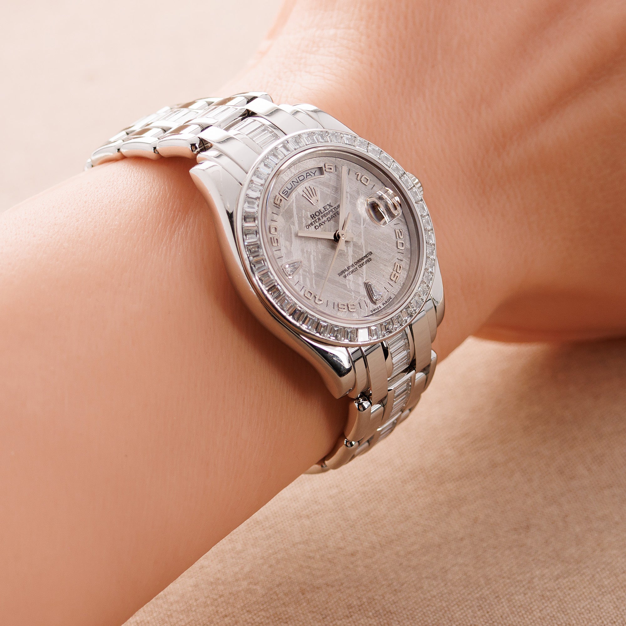Rolex - Rolex Platinum Day-Date Masterpiece Ref. 18956 with Meteorite Dial - The Keystone Watches